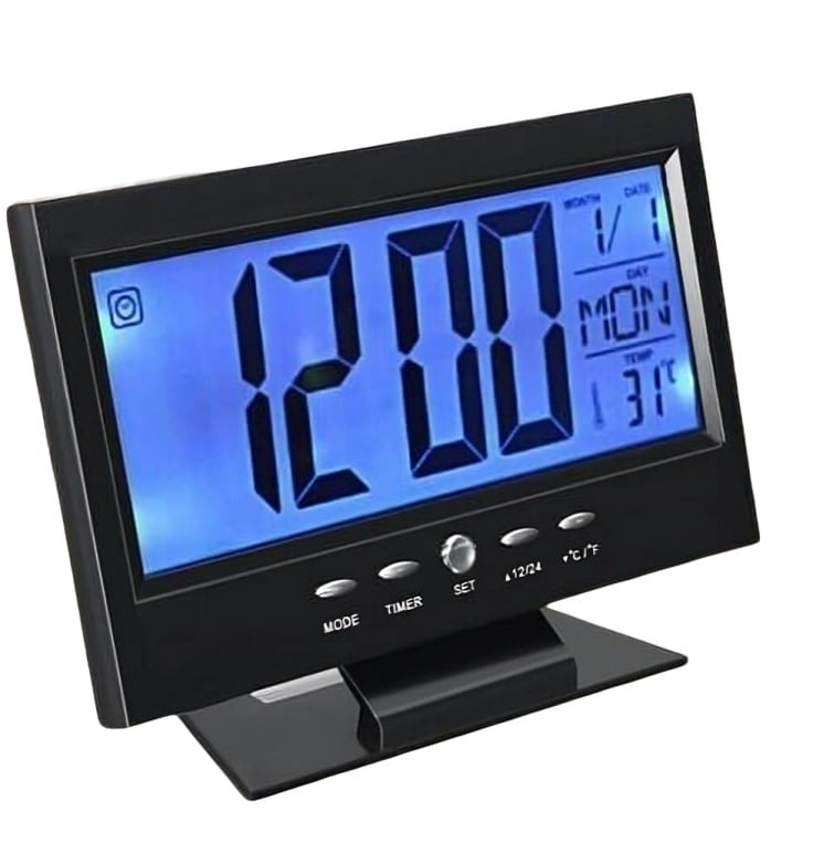 RELOJ DESPERTADOR DIGITAL PANTALLA LCD LED DS-8082 - 3