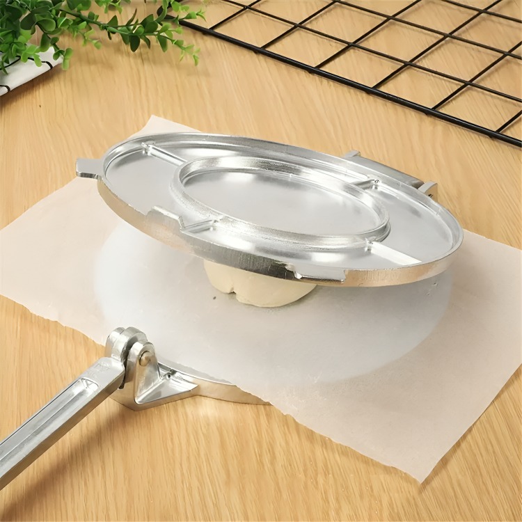 PRENSA PARA TORTILLAS 8 PULGADAS COCINA ACERO INOXIDABLE - 2