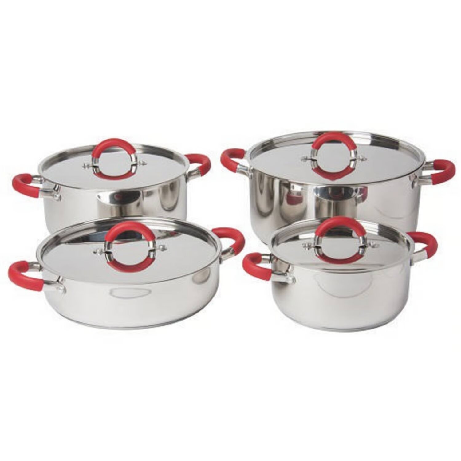 SET DE OLLAS BATERIA DE COCINA 8 PIEZAS INOXIDABLES ARTE ANDINO - 1