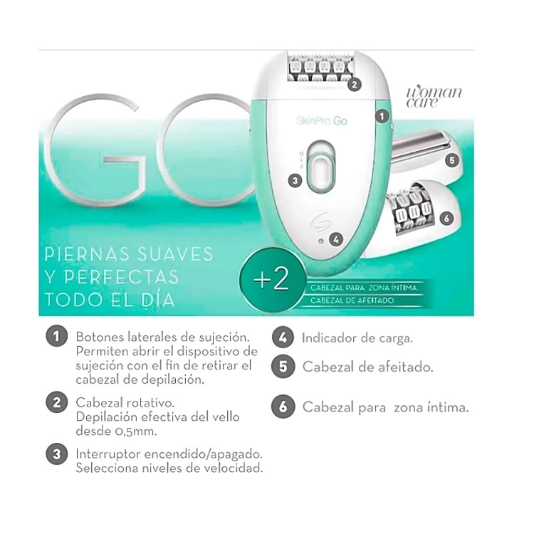 DEPILADORA GAMA SKINPRO GO II VERDE - 3