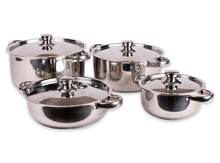 BATERIA COCINA MALAGA INOX 8P ACERO - 1