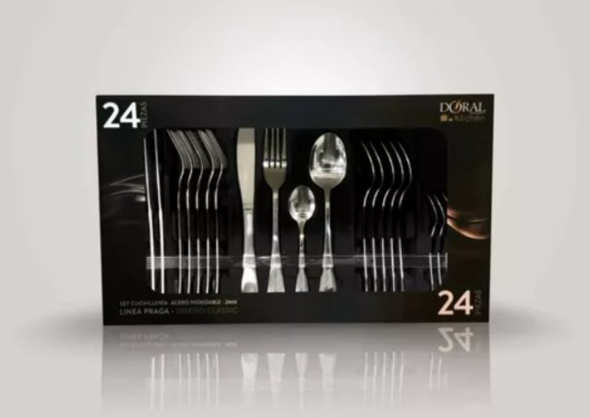 SET CUCHILLERIA PRAGA 24 PIEZAS DORAL - 2