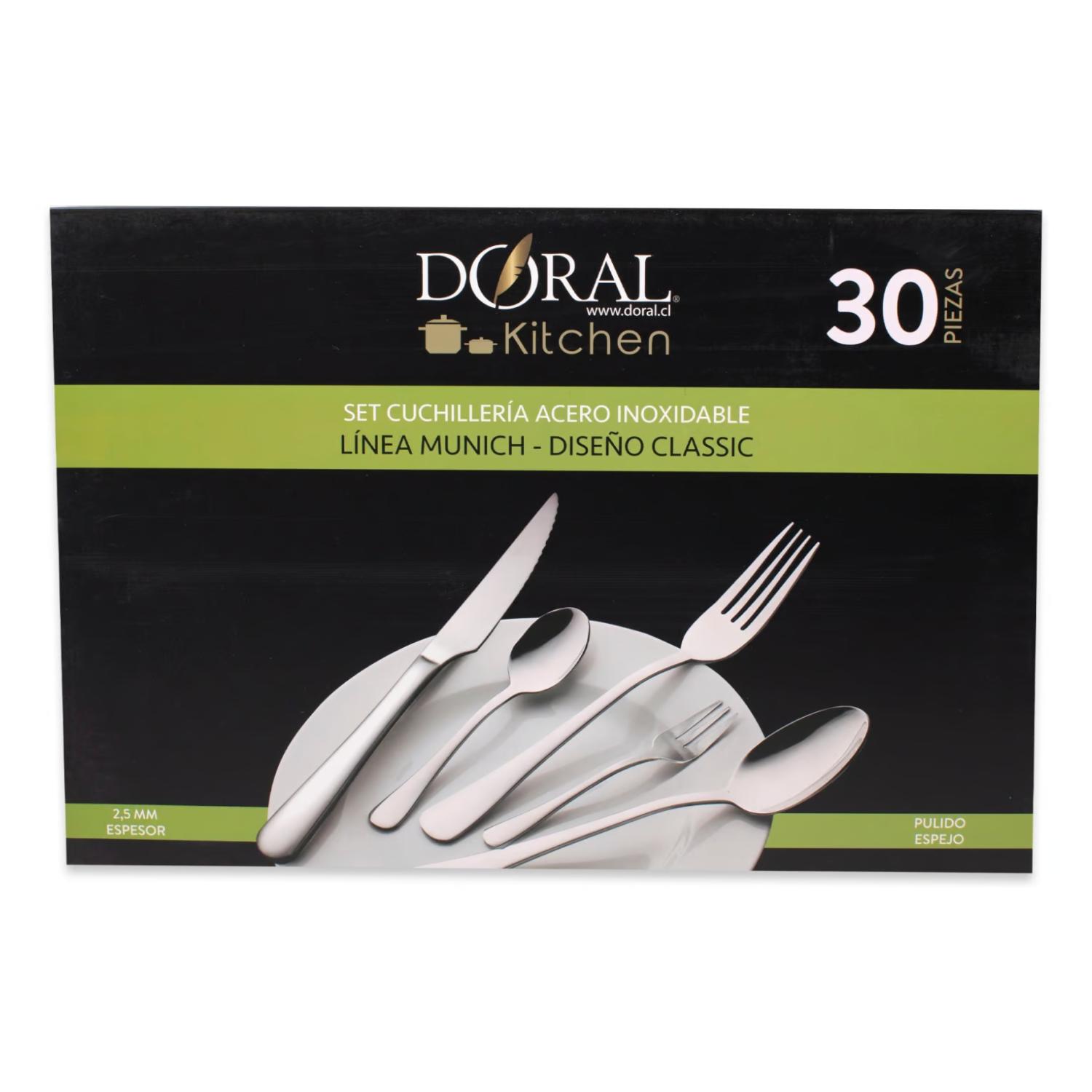 SET CUCHILLERIA MUNICH 30 PIEZAS CLASICA DORAL - 1