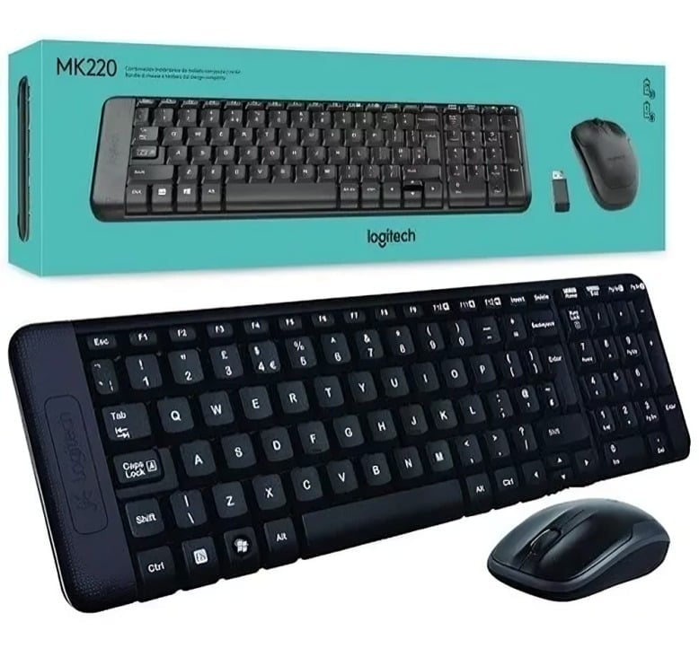 KIT TECLADO + MOUSE UNIVERSAL LOGITECH INALAM MK220 NEG 920-004430 - 2