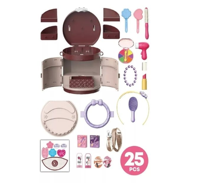 MINI MALETA BAG TOCADOR DE BELLEZA 25 PIEZAS JUGUETE MAQUILLAJE NIÑAS - 3