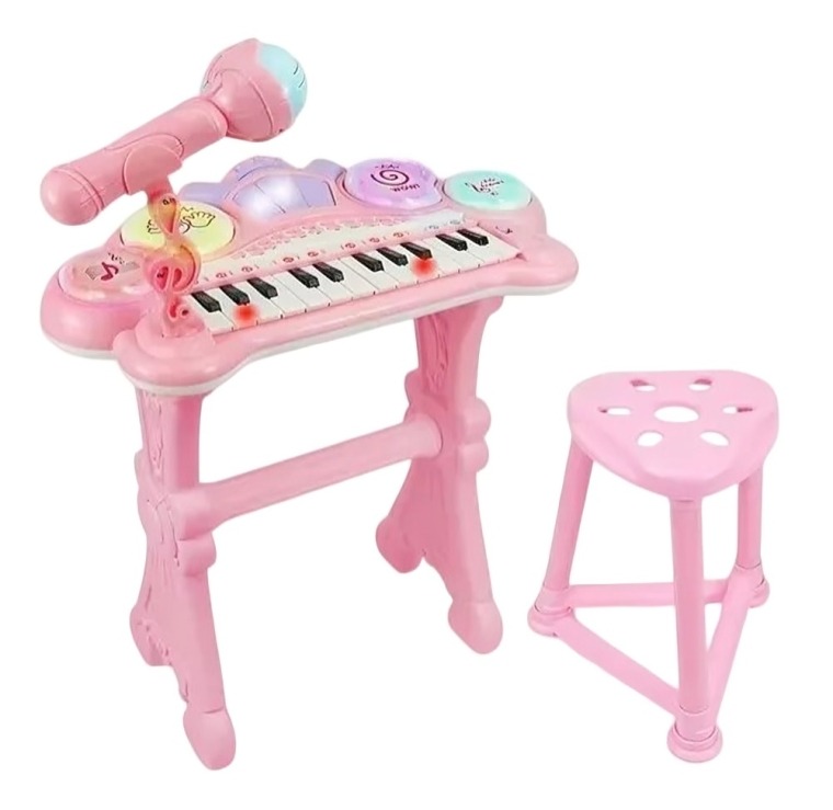 TECLADO ELECTRÓNICO PIANO MUSICAL CON MICRÓFONO - 1