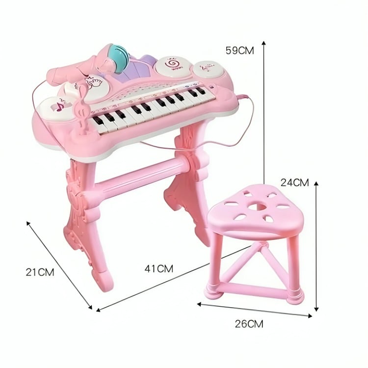 TECLADO ELECTRÓNICO PIANO MUSICAL CON MICRÓFONO - 4