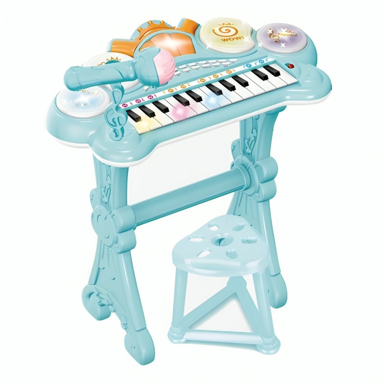 TECLADO ELECTRÓNICO PIANO MUSICAL CON MICRÓFONO - 2