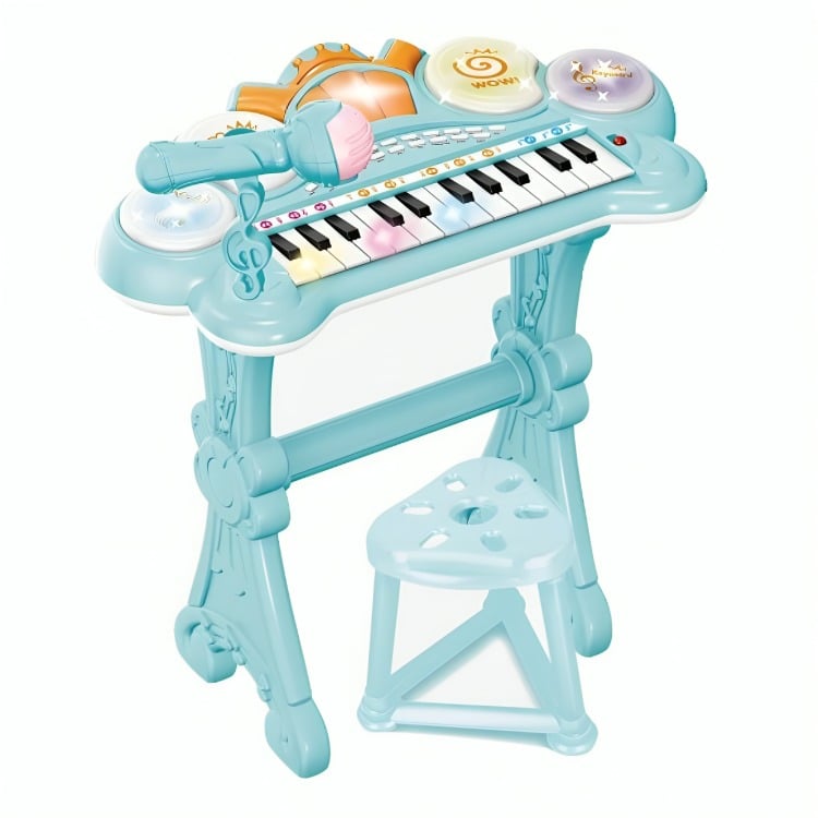 TECLADO ELECTRÓNICO PIANO MUSICAL CON MICRÓFONO - 3