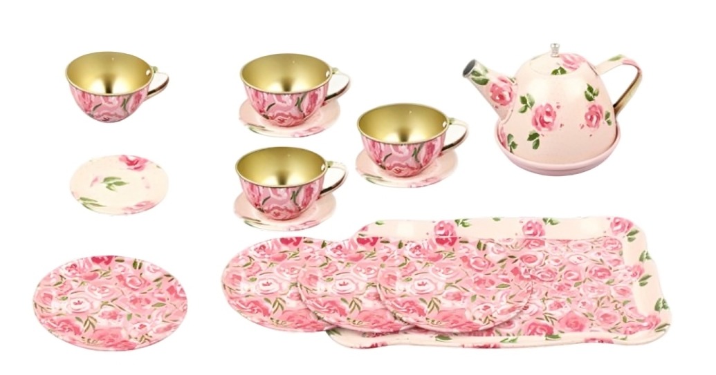 SET TETERA METALICO CAJA ROSA - 2