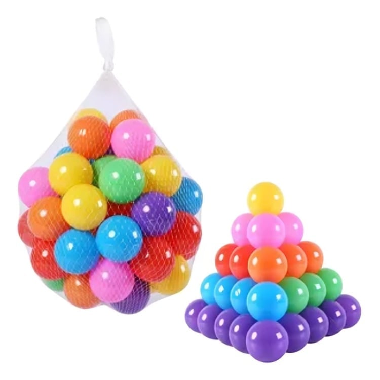 50 PELOTAS DE PISCINA DE 5.5CM COLORES - 1