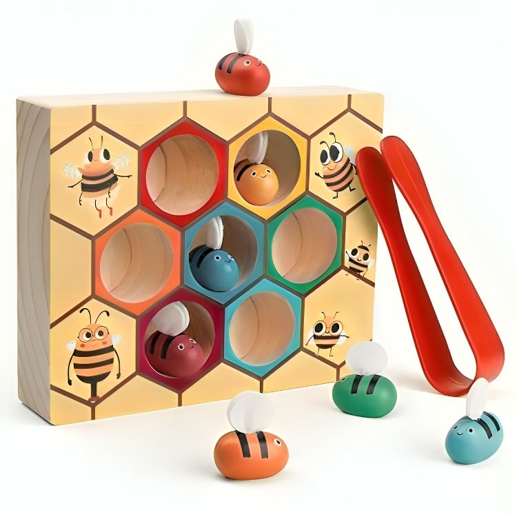 JUEGO ABEJA MULTICOLOR MADERA MONTESSORI - 2