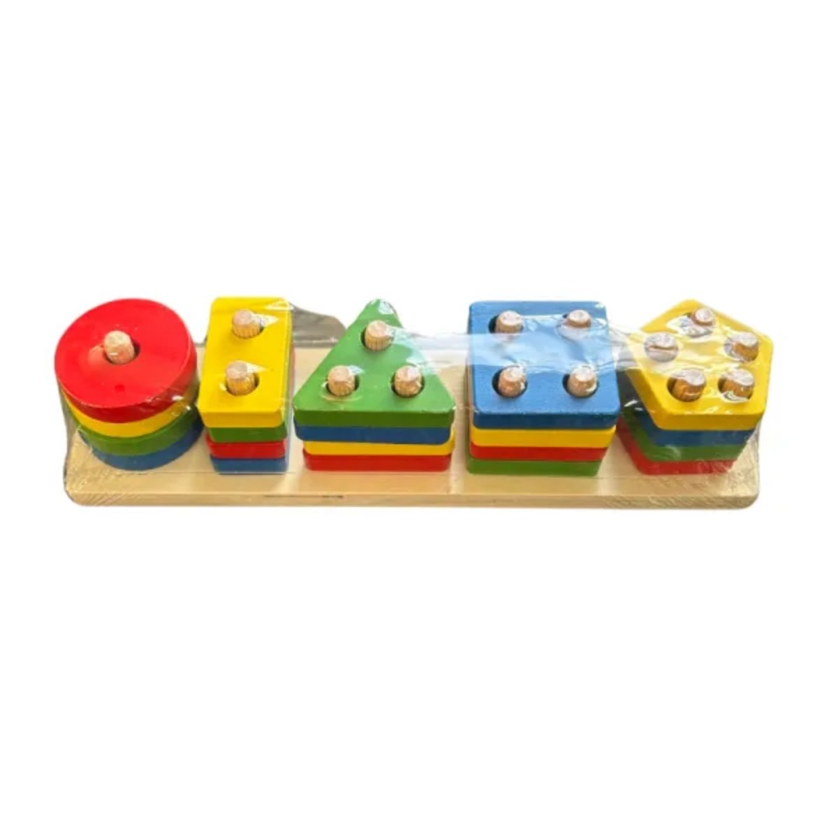 JUEGO ENCAJE MULTICOLOR Y DIFICULTAD DIDÁCTICO BLOQUES MADERA 5 - 3