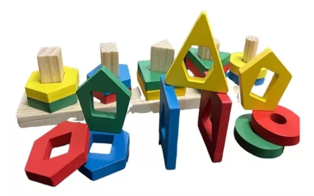 JUEGO ENCAJE MULTICOLOR Y DIFICULTAD DIDÁCTICO BLOQUES MADERA 5 - 4