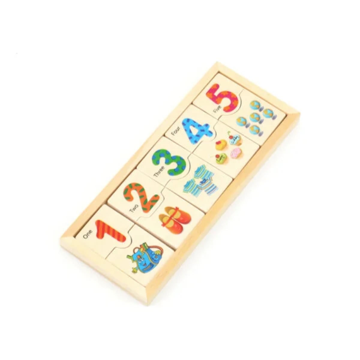 DOMINÓ NÚMERO JUGUETE MULTICOLOR DIDÁCTICO - 2