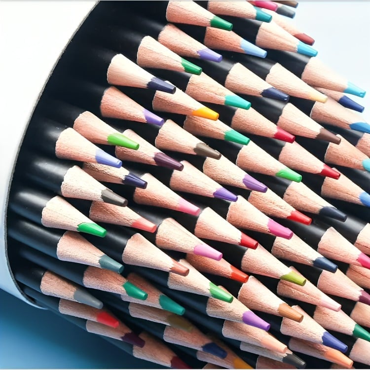 SET 120 LÁPICES COLOR PROFESIONAL DIBUJO CAJA CILINDRICO - 1