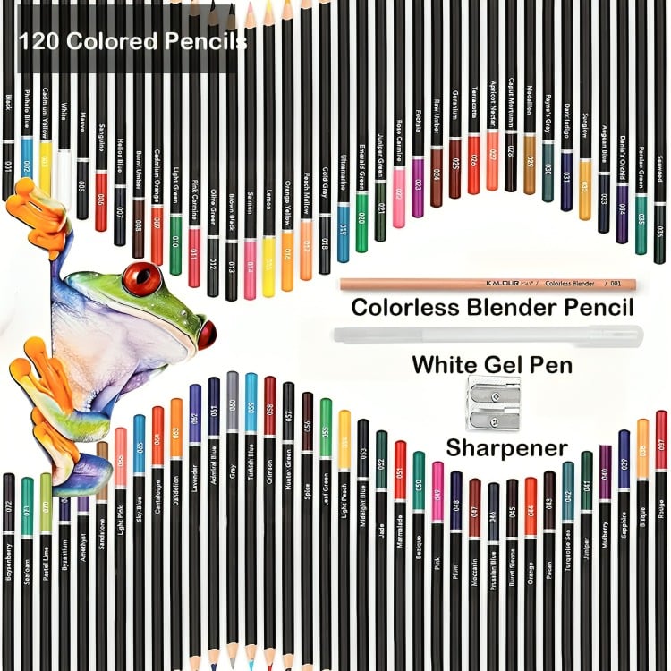 SET 120 LÁPICES COLOR PROFESIONAL DIBUJO CAJA CILINDRICO - 2
