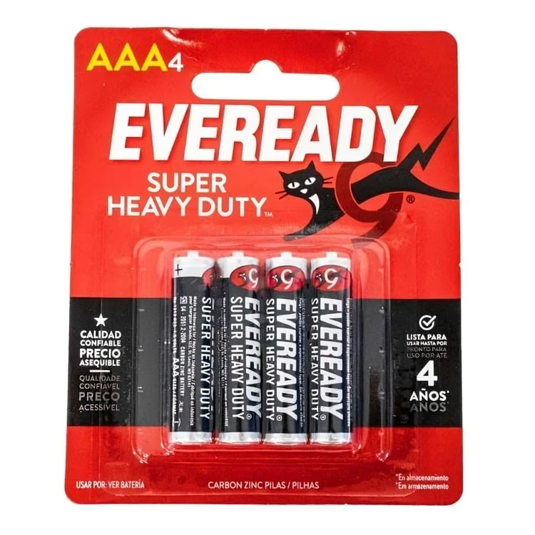 PILA DE CARBON EVEREADY AAA X 4 - 2