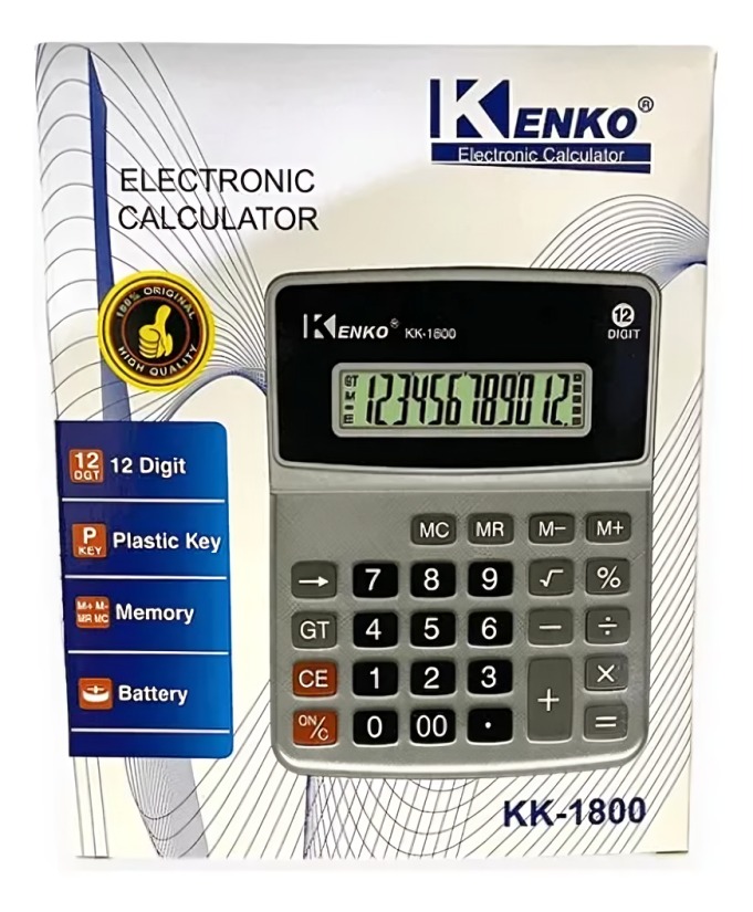 CALCULADORA ELECTRÓNICA DE ESCRITORIO KK-3864B - 2