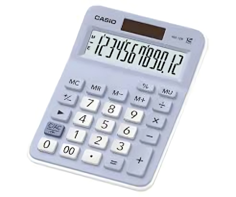 CALCULADORA CASIO TIPO MINI ESCRITORIO MX-12B GRIS - 2