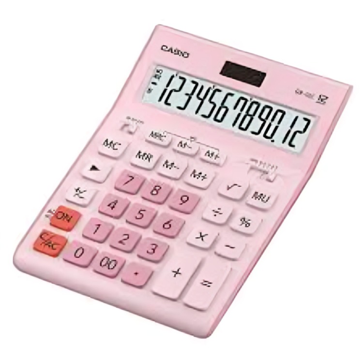 CALCULADORA CASIO TIPO MINI ESCRITORIO GR-12C ROSA - 3