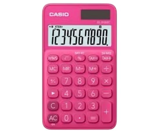 CALCULADORA CASIO TIPO MINI ESCRITORIO MS-7UC  FUCSIA - 3