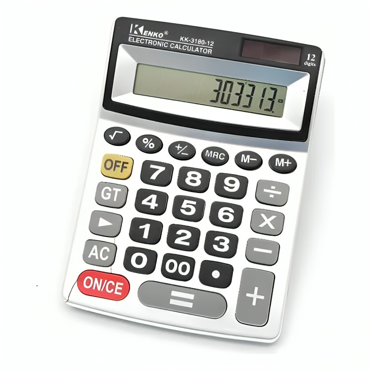 CALCULADORA ELECTRÓNICA DE ESCRITORIO KK-3180-12 - 1