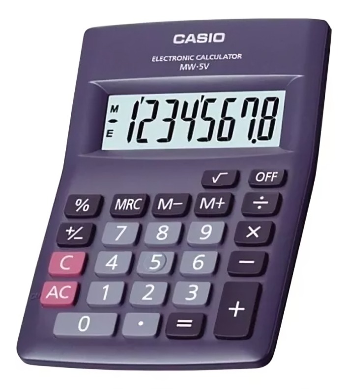 CALCULADORA CASIO 8 DIGUITOS MW-5V - 1