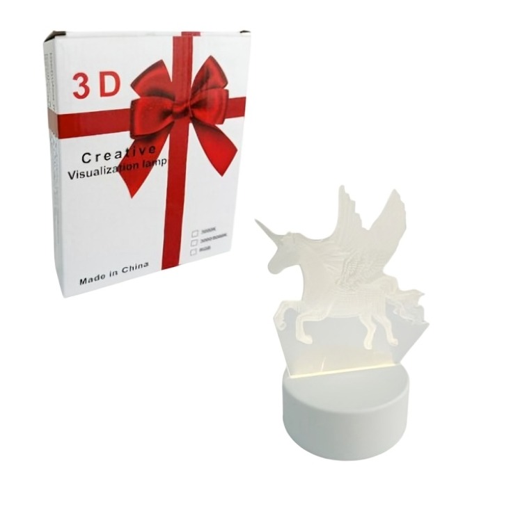 LÁMPARA 3D ACRÍLICO 8 DISEÑOS LUZ CÁLIDA USB - 2
