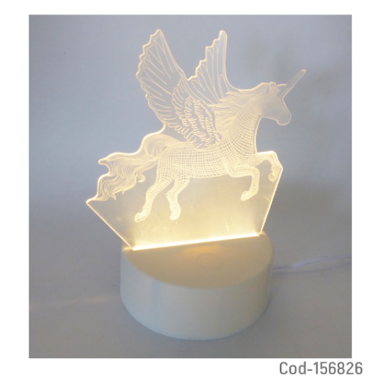 LÁMPARA 3D ACRÍLICO 8 DISEÑOS LUZ CÁLIDA USB - 4