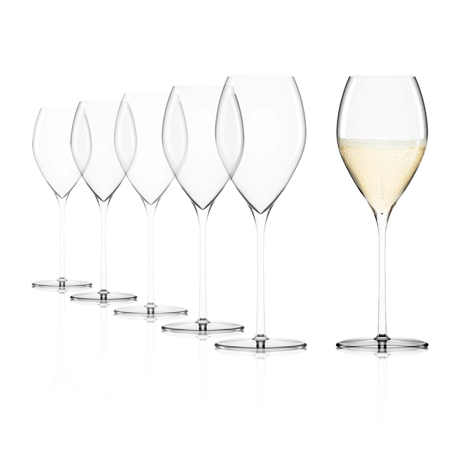 SET 6 COPAS CRISTAL CHAMPAGNE 425 ML FINO - 3