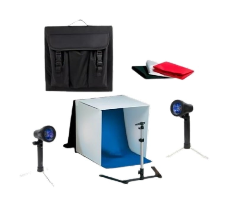 SET ESTUDIO FOTOGRÁFICO PROFESIONAL PORTÁTIL CON ACCESORIOS - 1