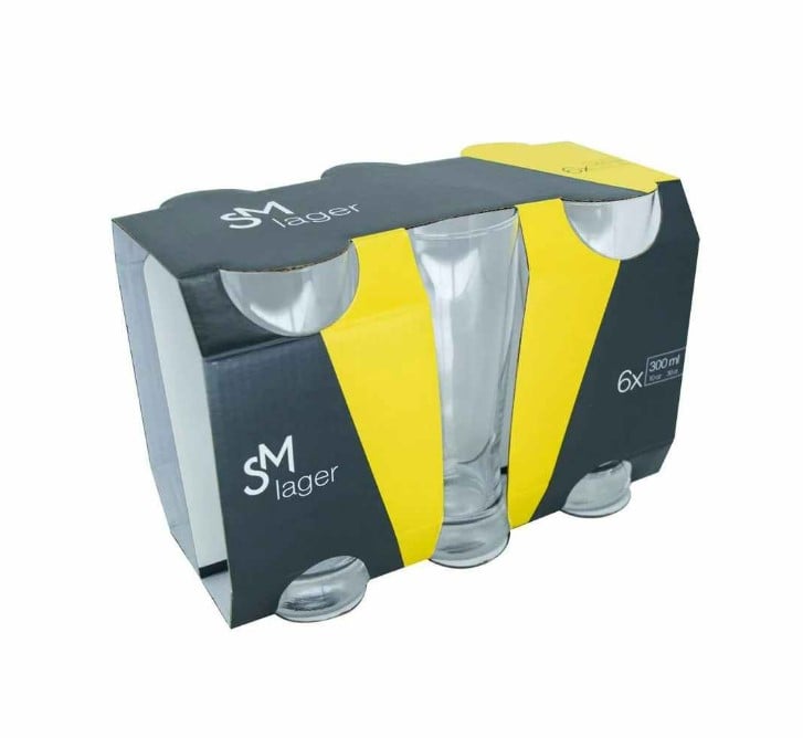 SET 6 VASOS CERVECEROS 300 CC LAGER - 1