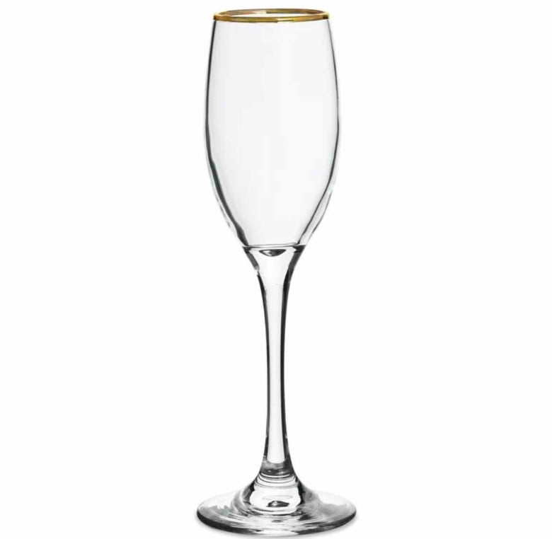 SET DE 6 COPAS DE CHAMPAGNE 180CC IBIZA GOLD - 2