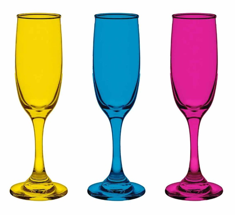 SET DE 6 COPAS CHAMPAGNE RIOJA FULL COLOR - 1