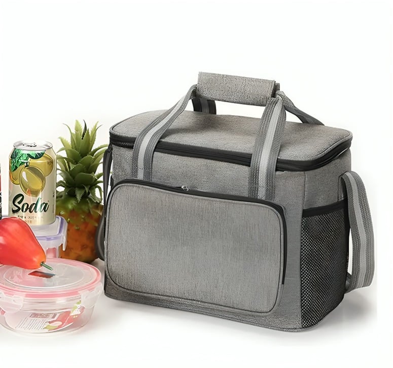LONCHERA BOLSA TÉRMICA DE ALMUERZO PORTÁTIL AZUL - 1