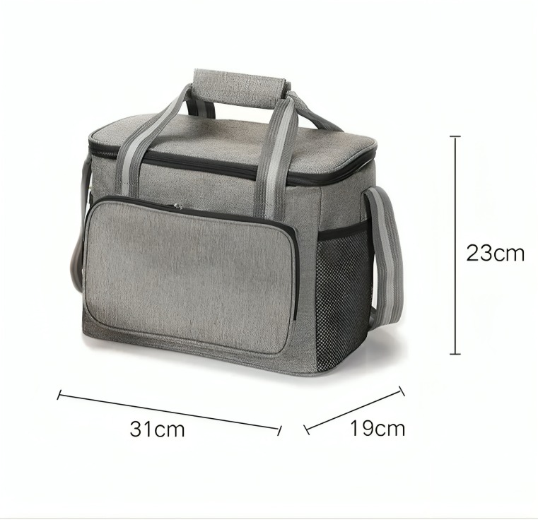 LONCHERA BOLSA TÉRMICA DE ALMUERZO PORTÁTIL AZUL - 4