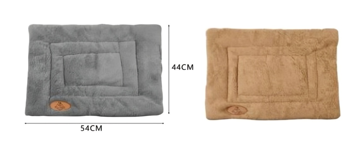 ALFOMBRA PARA MASCOTAS GRIS Y MARRÓN 65X56X2 CM - 2
