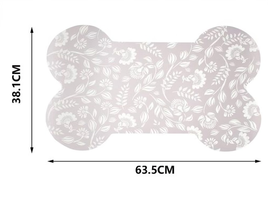 ALMOHADILLA PARA MASCOTAS BEIGE FLORAL 63.5X38.1 CM - 1
