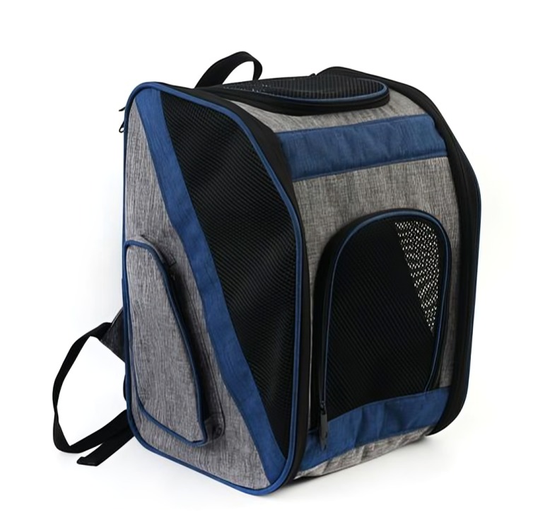 MOCHILA DE TRANSPORTE FLEXIBLE CON VENTILACIÓN PARA GATO 42X28X30 CM - 2