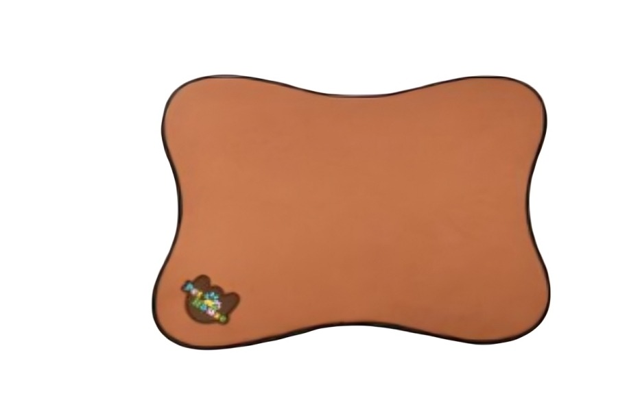 ALFOMBRA PARA MASCOTAS NARANJA, GRIS Y CELESTE 65X50 CM - 2
