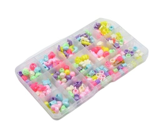 CAJA CON CUENTAS DE BRICOLAJE DIY - 2