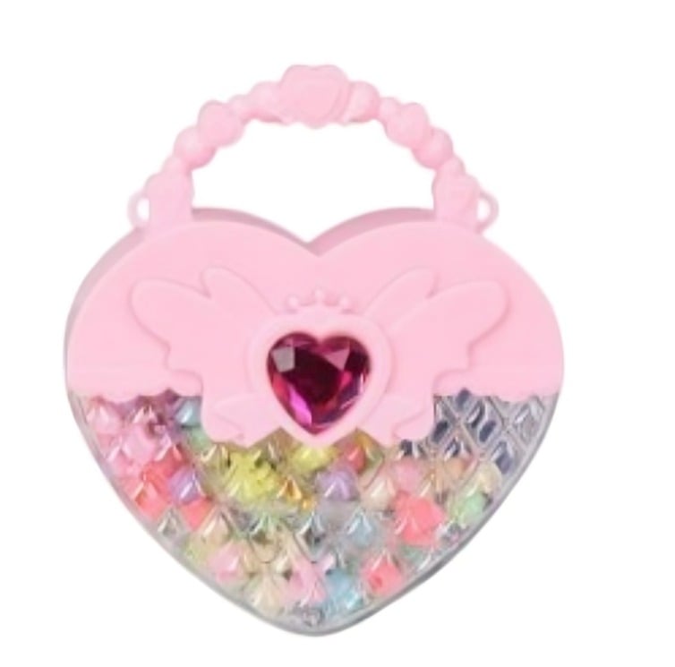 BOLSO CORAZÓN CON CUENTAS DE BRICOLAJE DIY - 2