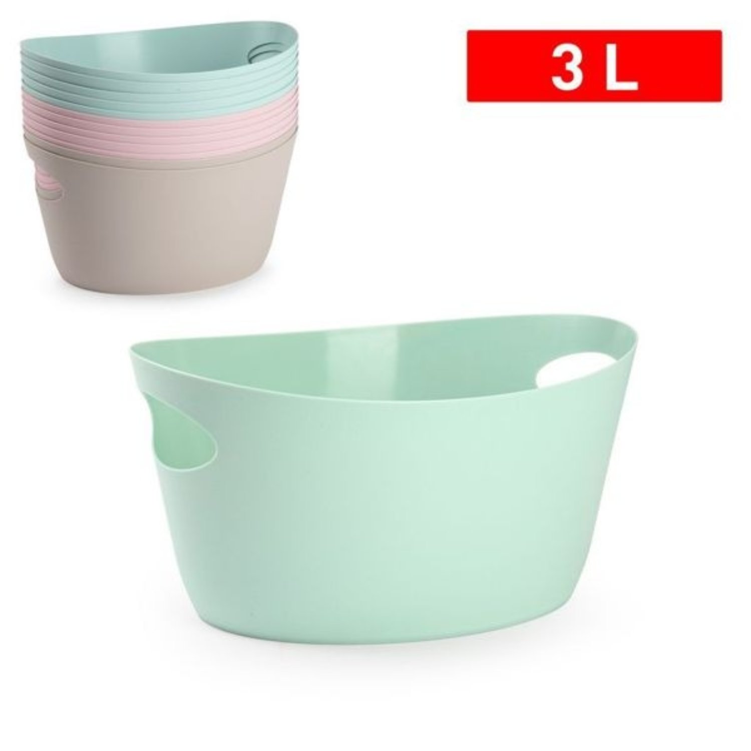 CESTA OVALADA MINI COLORES SURTIDOS - 1