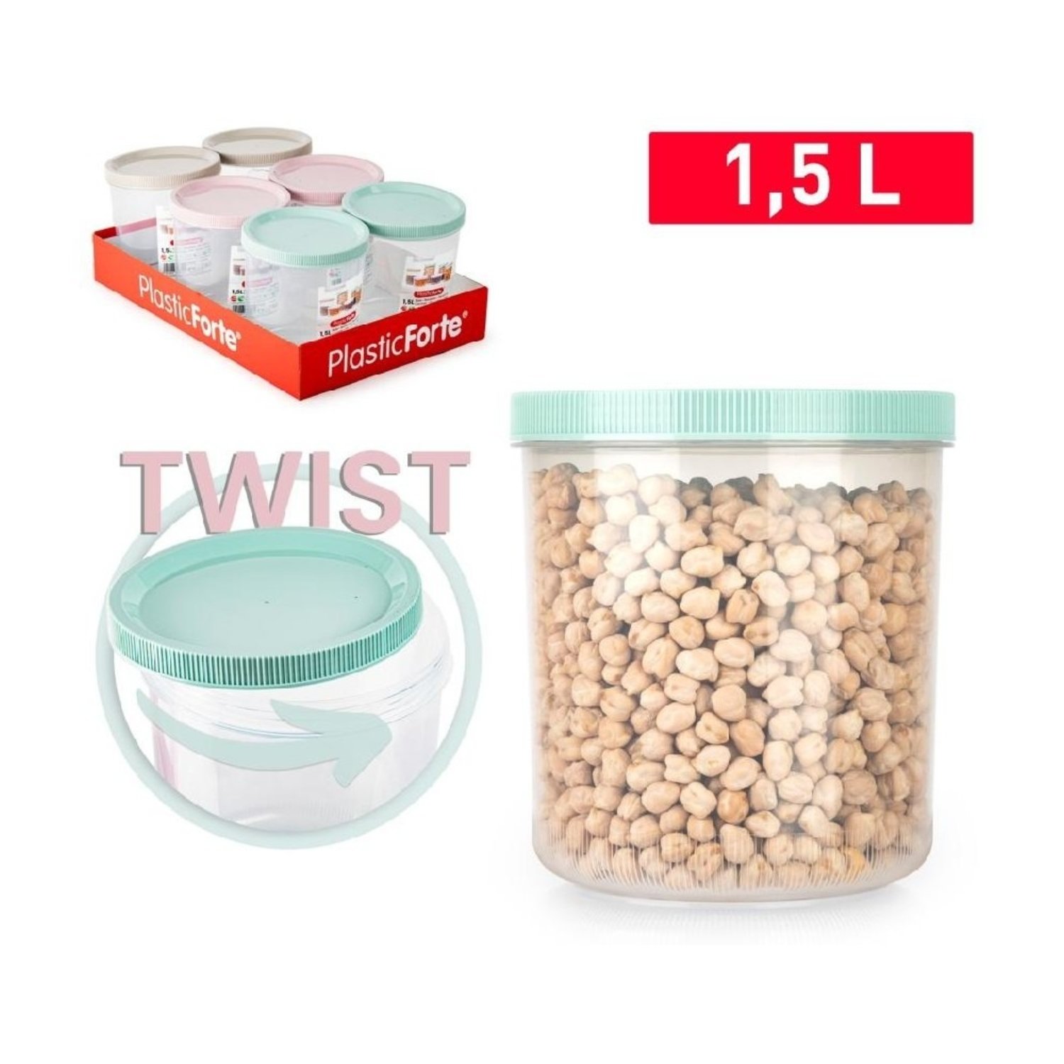 CONTENEDOR 1500 ML COLORES SURTIDOS - 2