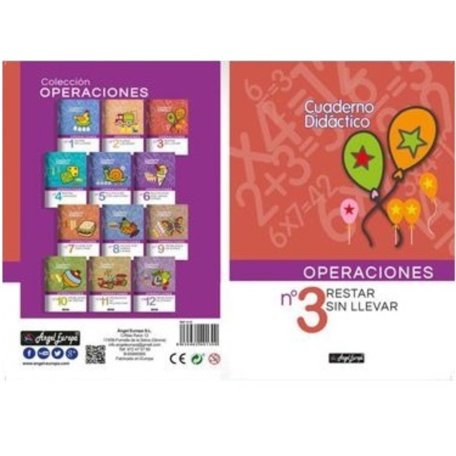 LIBRO DIDACTICO DE OPERACIONES RESTAR SIN LLEVAR NO. 03 - 1