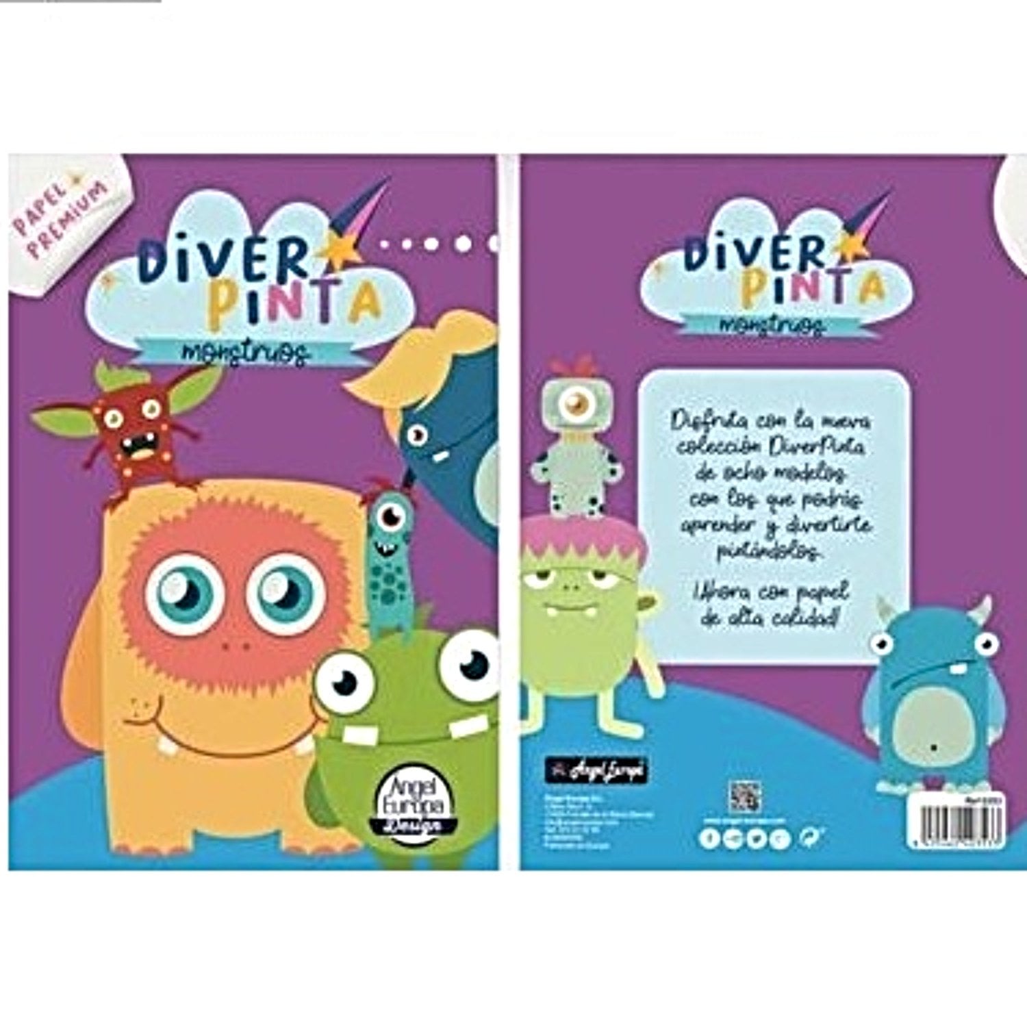LIBRO DIVER PINTA PARA COLOREAR MONSTRUOS - 1