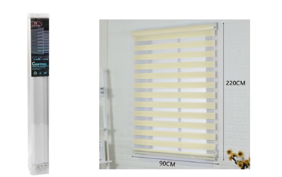 CORTINA DÚO OPACA 90X220 CM BEIGE - 2