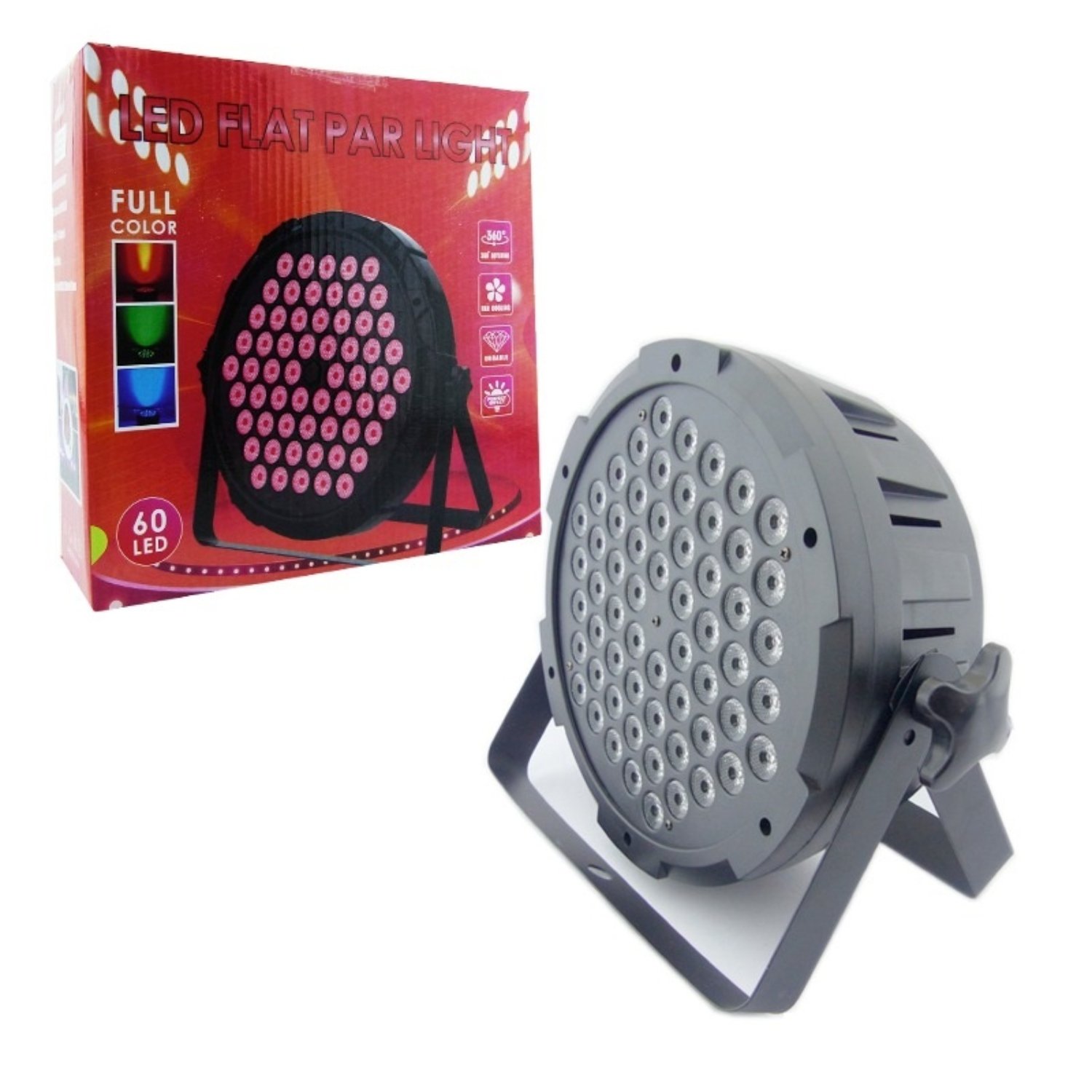 LUZ DISCO 60 LED PVC RGB 5050 CADA LED RGB DMX,LCD CON DOBLE BRAZO CAJA - 2