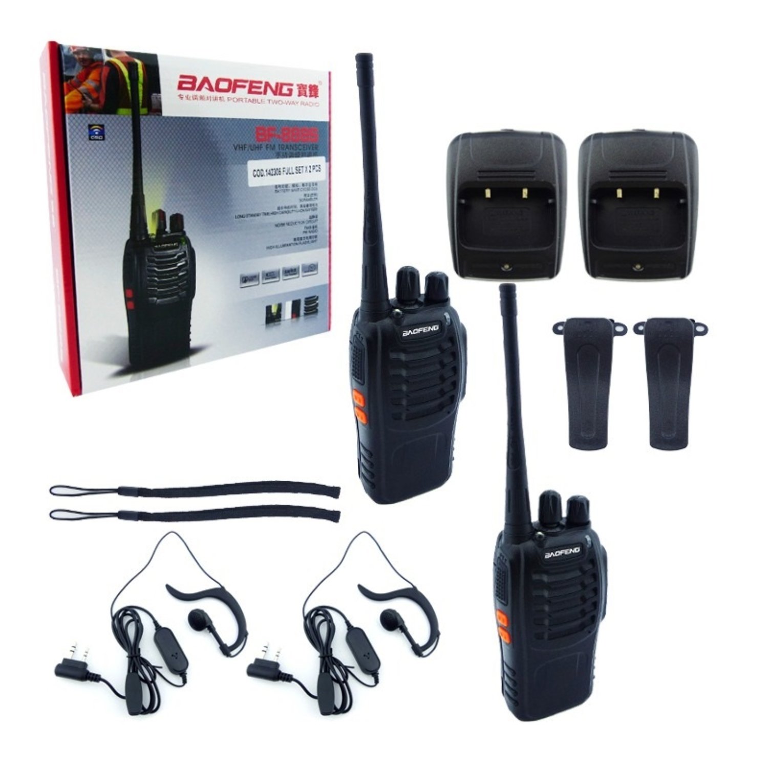 RADIO HANDY PORTATIL SET X 2 PCS RECARGABLE BAOFENG MOD.BF-888S FULL EN CAJA - 2